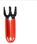 Orange and blue 36cm adjustable pipe wrench with jaw open
