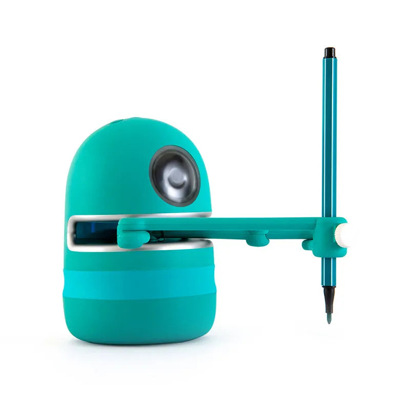 Painting robot for kindergarten children students with suction cup base and learning cards