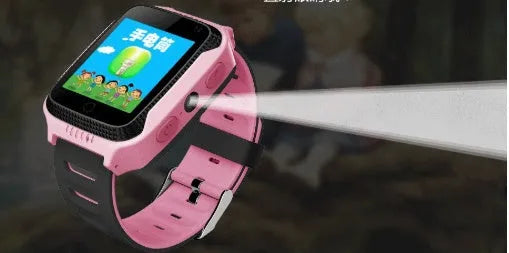 Smart watch with 1.44-inch touch screen, silicone strap, available in blue, orange, pink