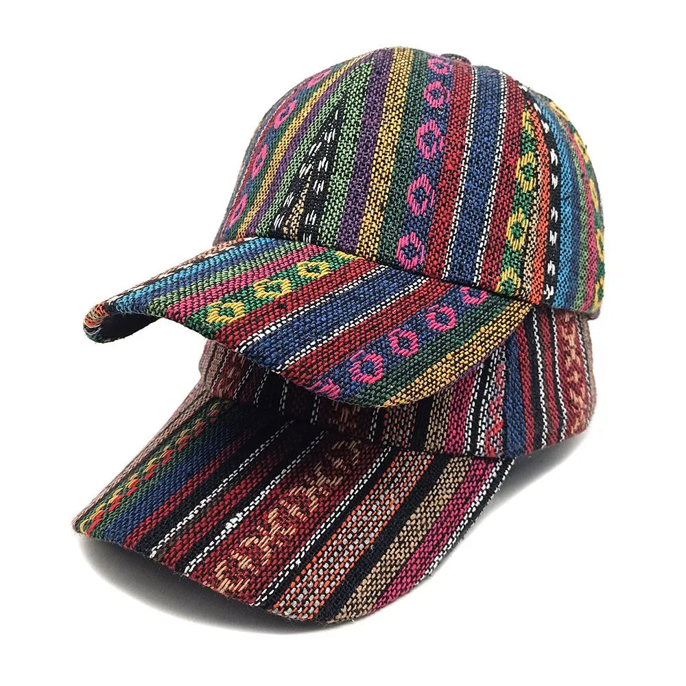 Women's bohemian baseball cap with dome crown in a choice of eight colours, size M.
