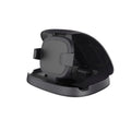 Black plastic rotating suction cup car navigator bracket mounted on a windscreen
