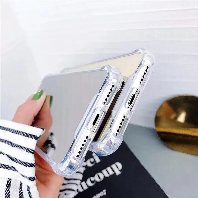 Mirror finish TPU phone case for iPhone shown in multiple colour options