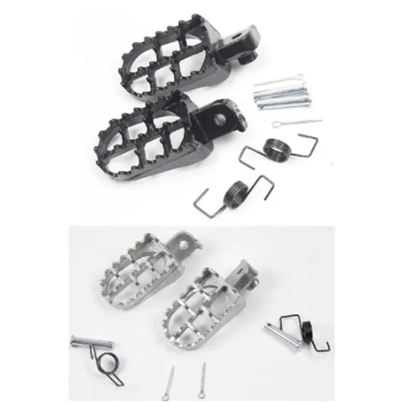 Aluminium off-road motorcycle foot pedal foot nail cover 14.7cm length 7.1cm width black and silver