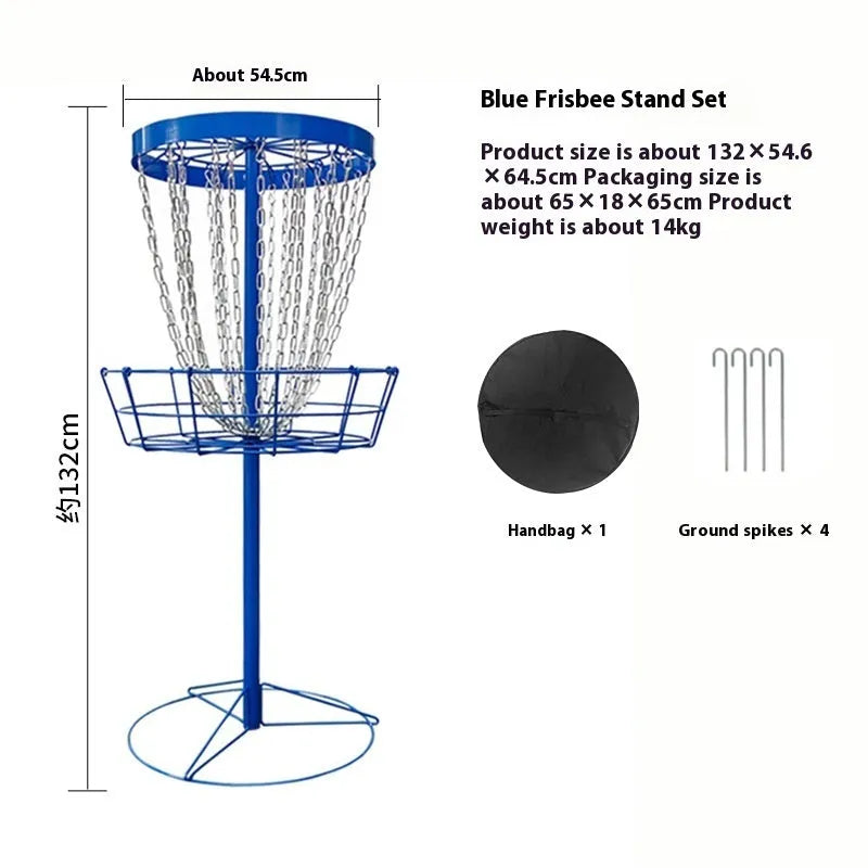 Golf chain rack blocking net with iron frame and bag stake in orange colour option