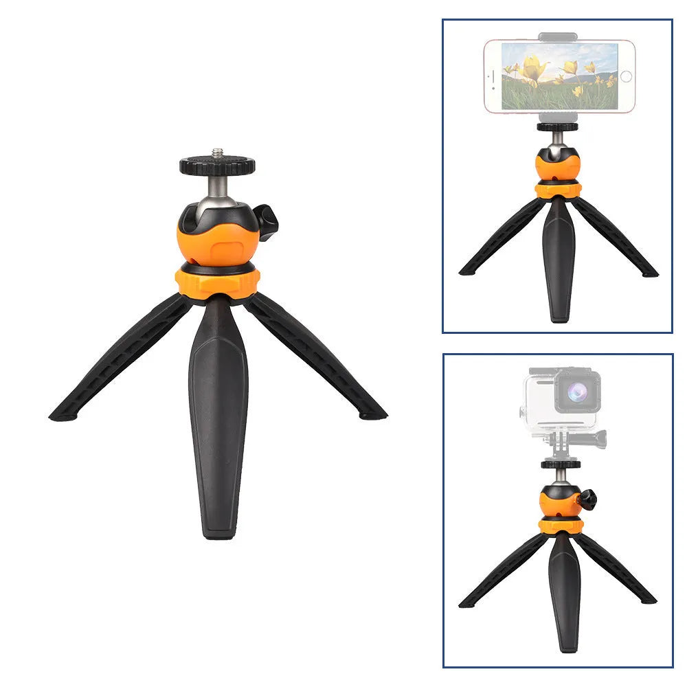 Projector bracket phone selfie stand tripod head with 360 degree rotation and UNC1/4 screw, 16cm high gear