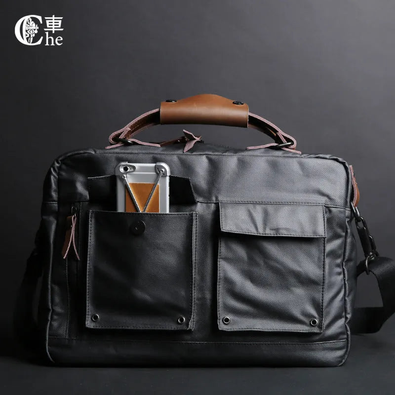 Dpark single shoulder laptop bag for 14-15 inch business computers in black, brown or khaki