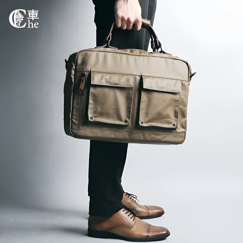 Dpark single shoulder laptop bag for 14-15 inch business computers in black, brown or khaki