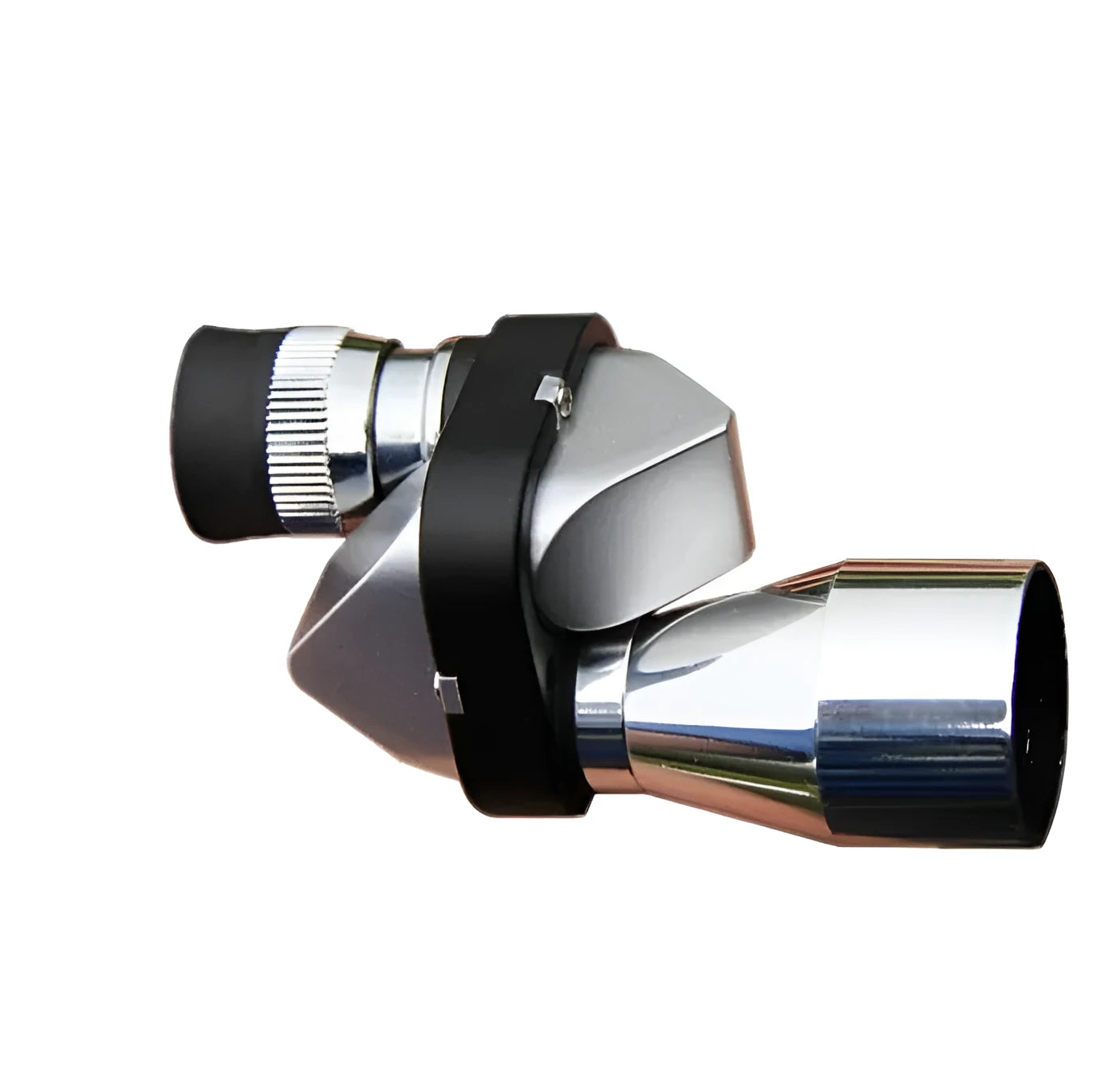 Compact aluminium alloy 8x20mm monocular telescope with canvas bag and cleaning cloth on a table.