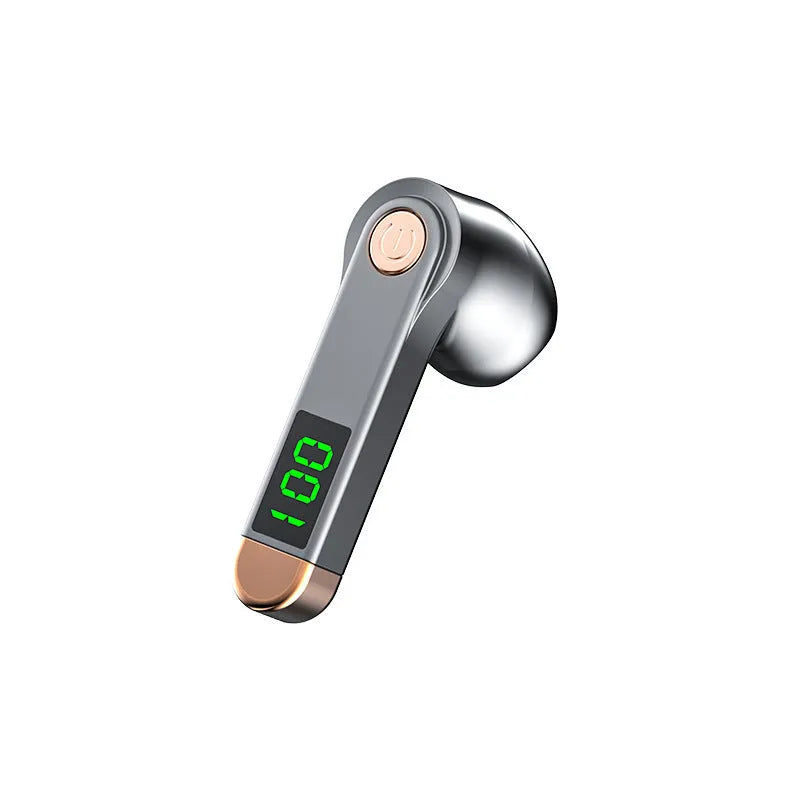 Single ear Bluetooth headset in Jazz Black with earplug style design for car and sports use