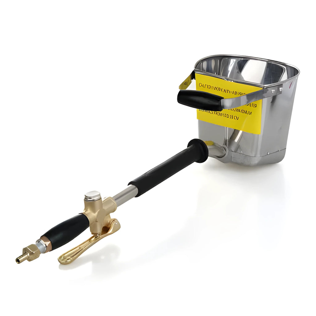 Automatic pneumatic paint spray gun for exterior walls with aluminium body and 12mm nozzle.