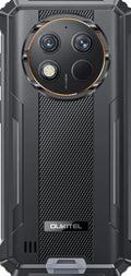 OUKITEL G1 mobile phone showing grey green orange colour options with plastic construction