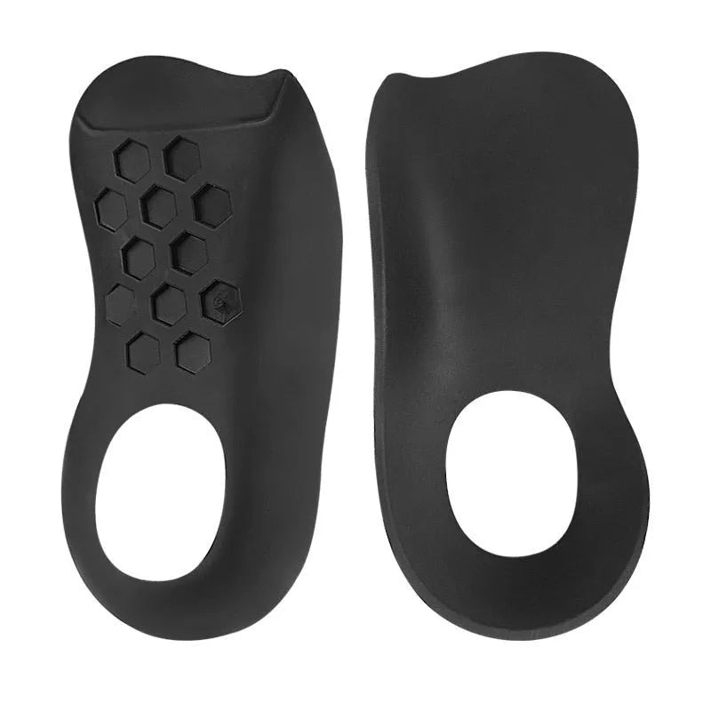 Pair of white varus correction arch support insoles made from TPR material for sizes 35-45
