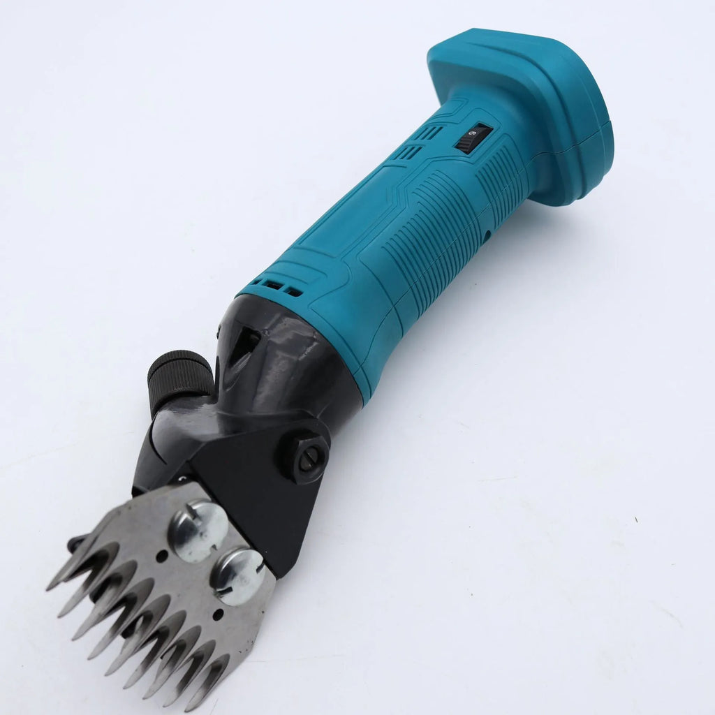 Handheld electric wool scissors with bare metal construction and power cord, 220W, 28mm shear radius