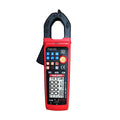 Red digital clamp meter with 40mm clamp opening, LED HD display, 174×59×27mm, 149g, for 0-600V and 0.2-200A testing