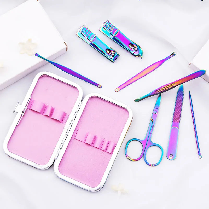 8-piece stainless steel nail clippers set with custom logo option