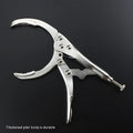 45 steel vise grip oil filter removal wrench tool showing adjustable clamps and 225mm handle length.