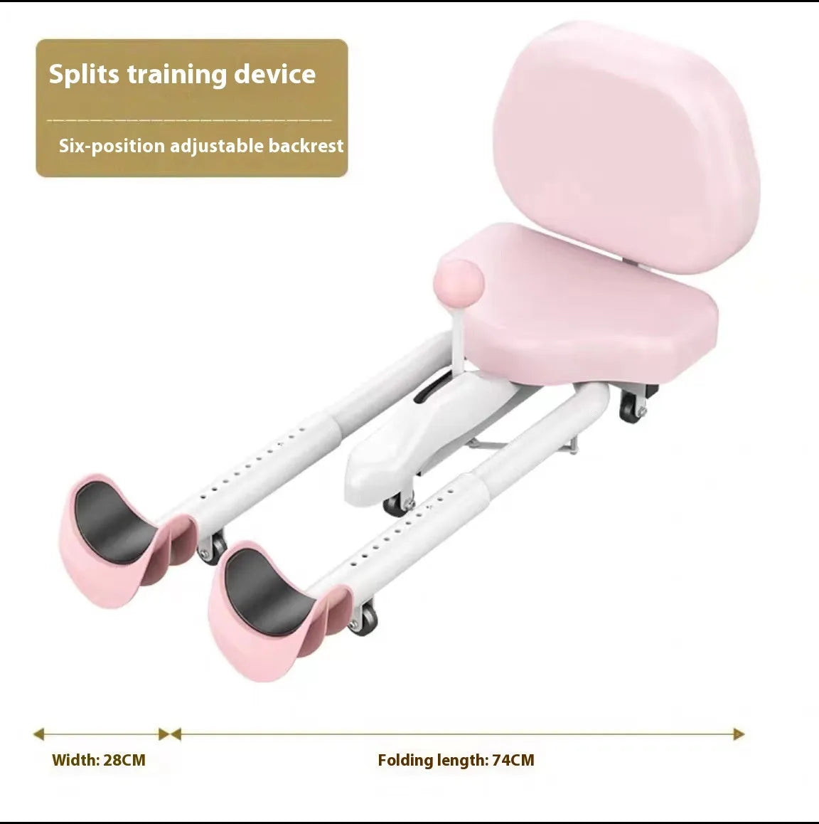 Steel pipe leg stretcher equipment for horse exercises with foam padding and optional backrest