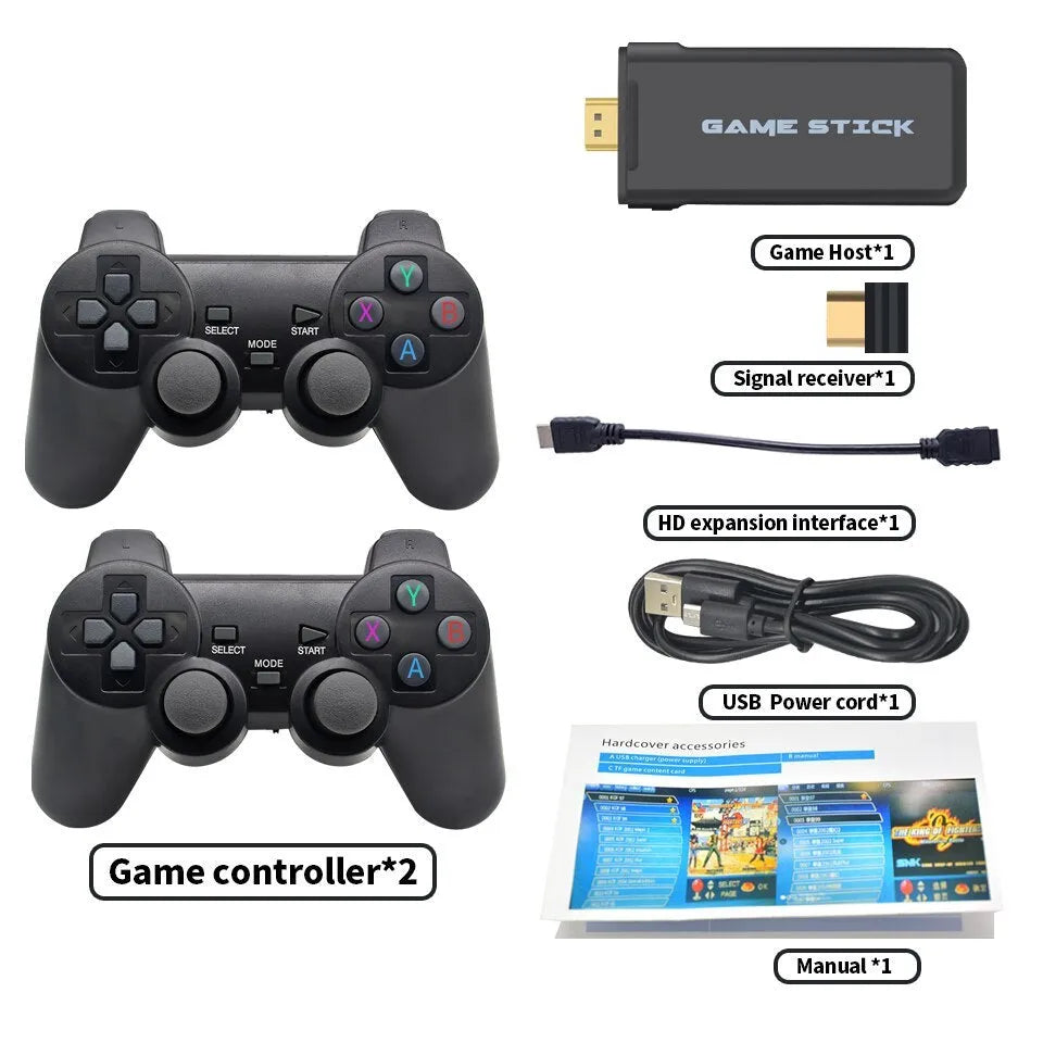 Explosive 2.4G Doubles Y2HDMAX game console with two wireless controllers and 4K HD output in Army Green