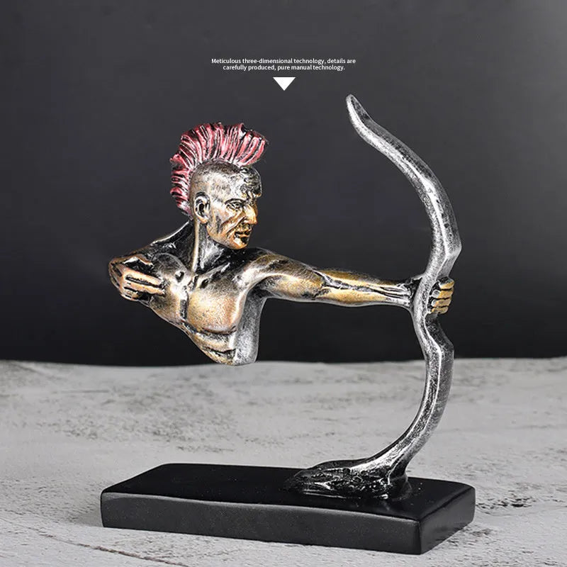 Indian bow and arrow car ornament in resin, simple modern European style, 10.5 cm wide, colour as shown