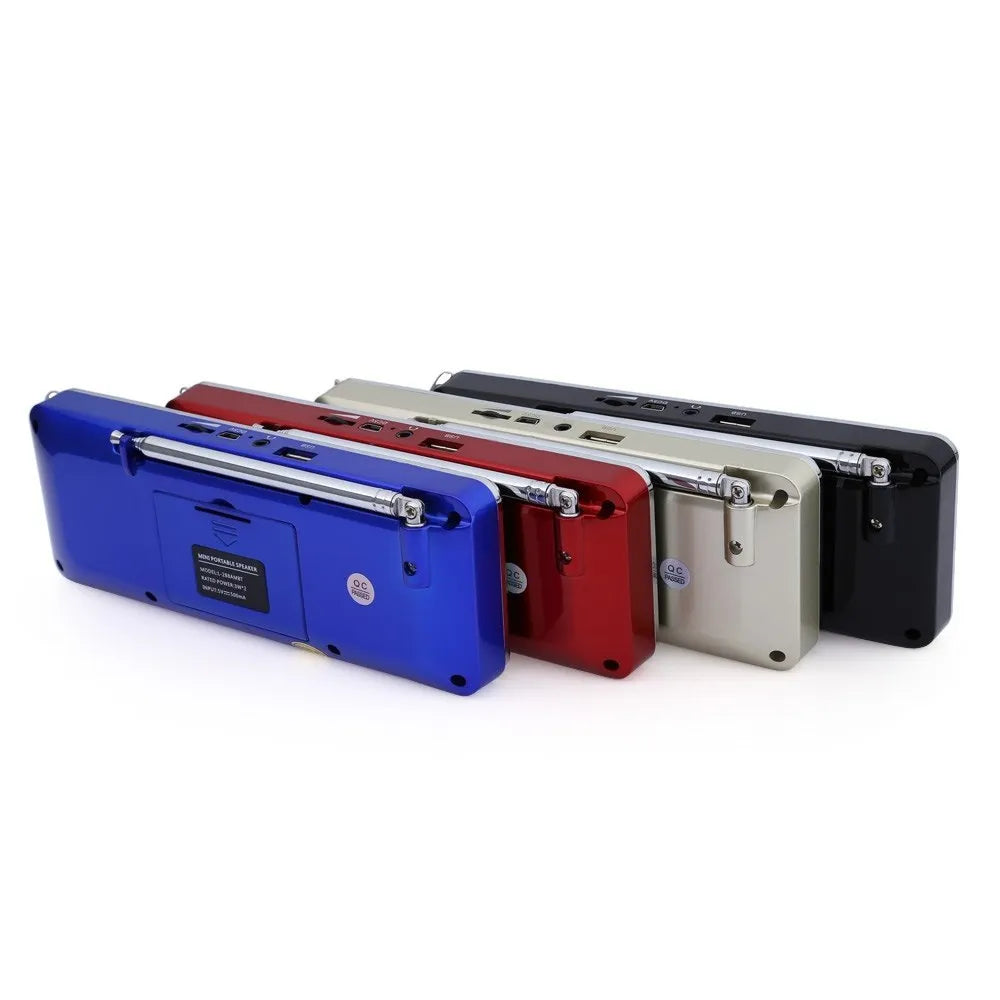 Hot L-288AMBT portable Bluetooth speaker with AM/FM radio and LCD screen in multiple colour options