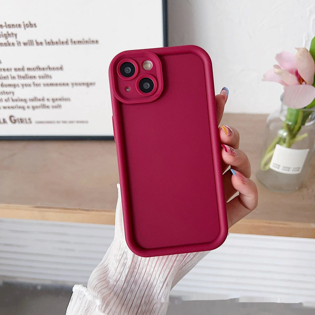 Frosted TPU Xiaomi phone case in solid colour with bracket, lanyard, and anti-fall soft shell