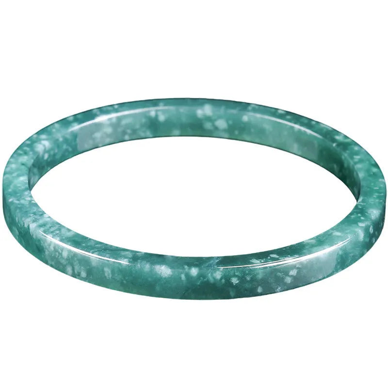 Natural jade blue water square bracelet in blue green-blue, women's simple style, with certificate and gift box