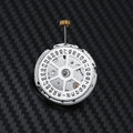 8215 automatic watch movement replacement with silver stainless steel construction