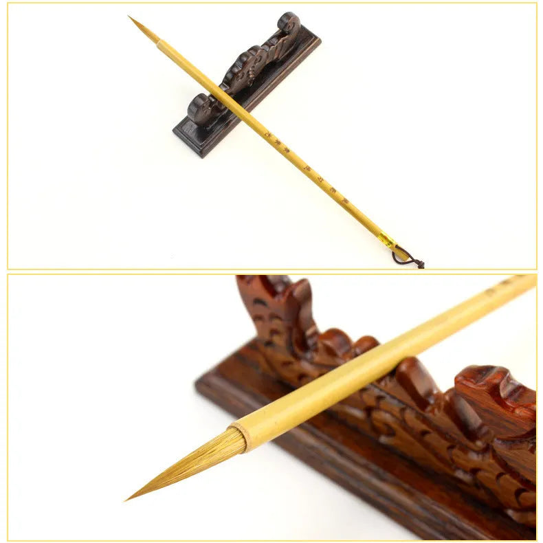 Langhao traditional wolf hair calligraphy brush for detailed art and writing, shown in Size S.