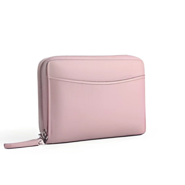 Genuine leather coin purse with zipper closure in multiple colour options