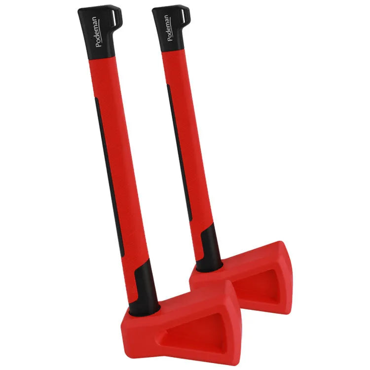 Red plastic home fitness axe muscle trainer for strength and conditioning workouts