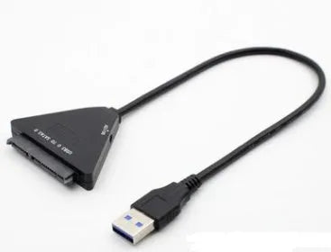 Black USB 3.0 to SATA 7+15 pin external hard drive adapter cable for 2.5 inch and 3.5 inch drives