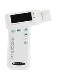 Black and white smart guitar tuner and string winder with colourful LCD display