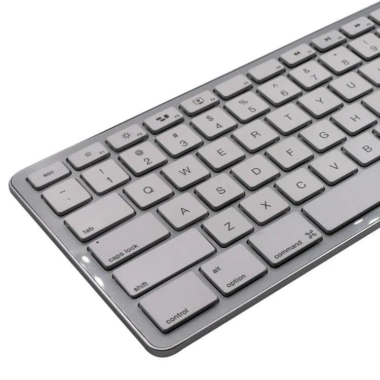White 109-key wireless mechanical keyboard with three-key zone layout and Bluetooth connectivity