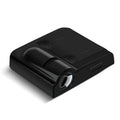 Compact black or beige ABS plastic car decorative projection radium lamp with battery compartment.