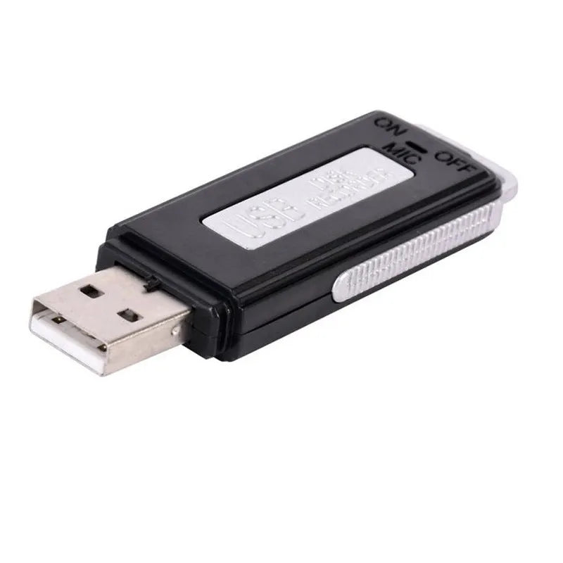 Portable USB recorder 8GB voice recorder mini digital audio recorder with microphone rechargeable black