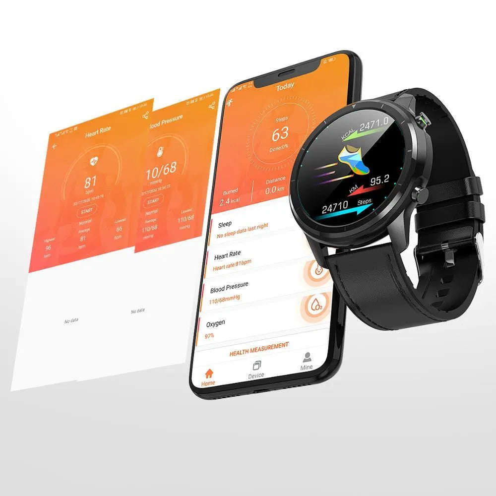 LEMFO LF26 smart bracelet with 1.3-inch screen shown in Black and Brown Silver colour options