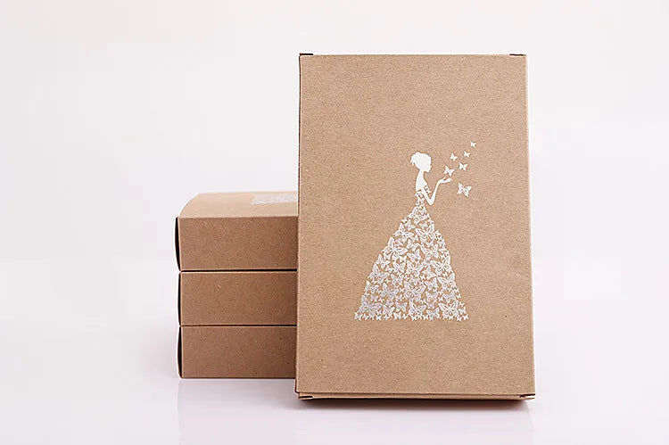 Kraft paper loose leaf diary A8 size 8x12.5cm with 100gsm pages in various cover colours