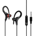 Earhook sports headphones with wired connection and over-ear hooks in multiple colour options