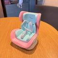 Plastic car ornament doll in milk tea colour with magnetic base and two air outlet clips