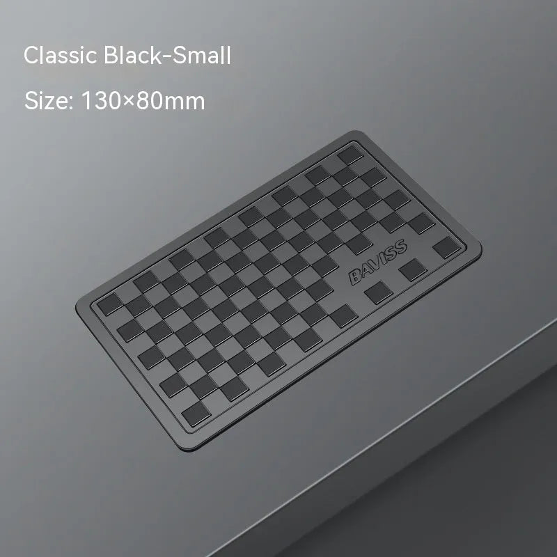 PU car dashboard anti-slip pad in Classic Black, high temperature resistant, textured surface for mobile phone