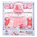 Padded cotton baby clothes multi-piece set in pink for newborn boys and girls
