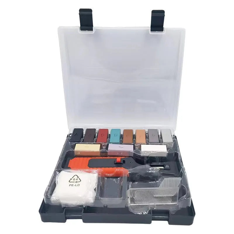 Floor repair tool set for DIY tile and furniture surface maintenance measuring 19cm