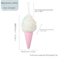 Foam Christmas macaron pendant in Donut, Ice Cream, or Small Cake style, Blue Pink or Yellow, Korean style hanging decoration