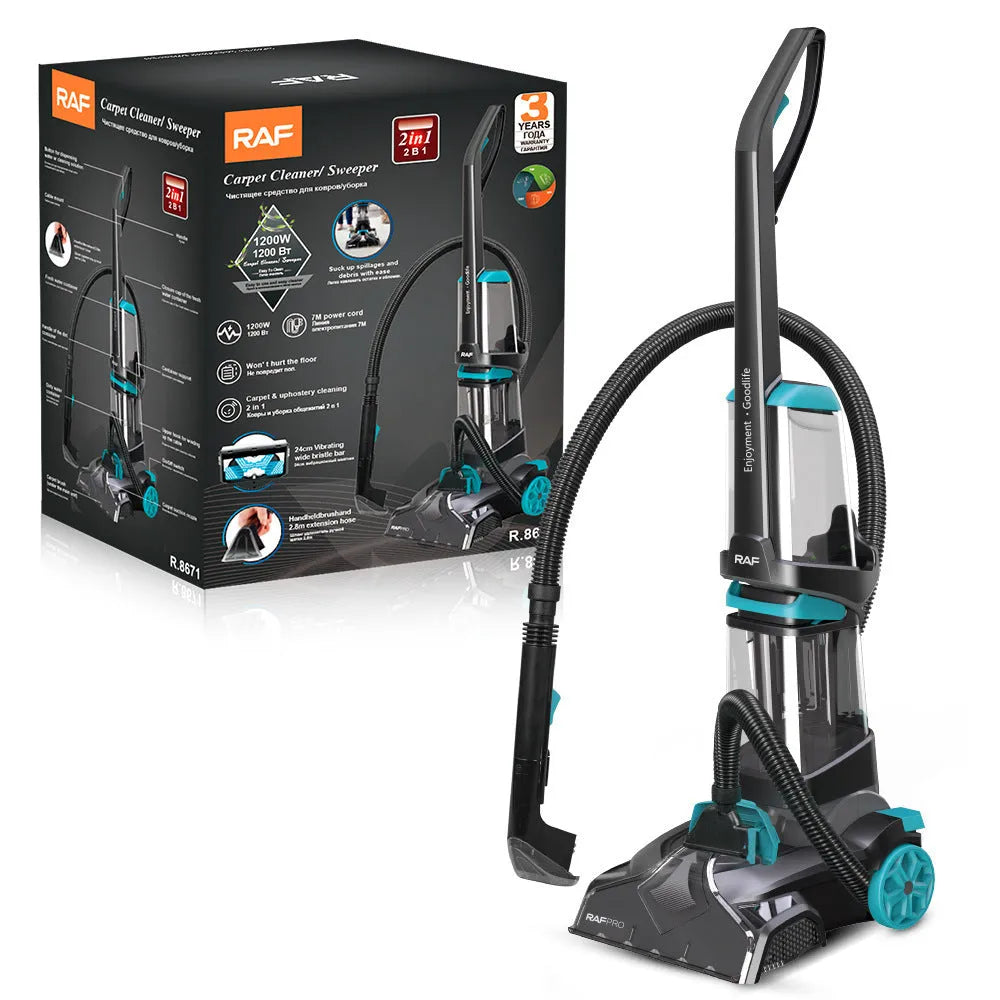 R8671 coloured household sweeper with mopping and washing functions and 1200W motor