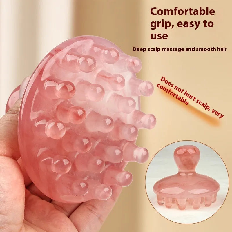 21-tooth disc massage comb for head massage in coffee brown or yellow colour options
