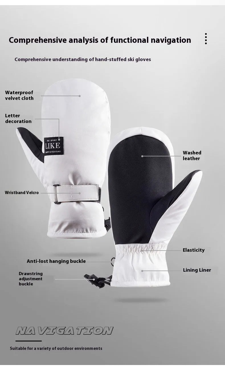 Black touch screen cycling gloves showing waterproof windproof thick fabric construction