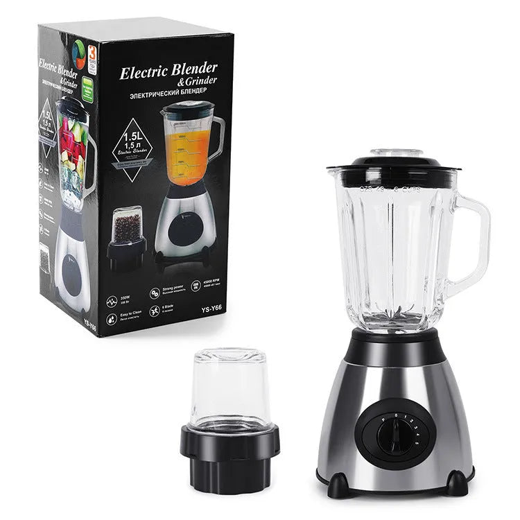 Multifunctional household stainless steel juicer with glass cup, 20x40cm, semi-automatic operation for 2-3 people