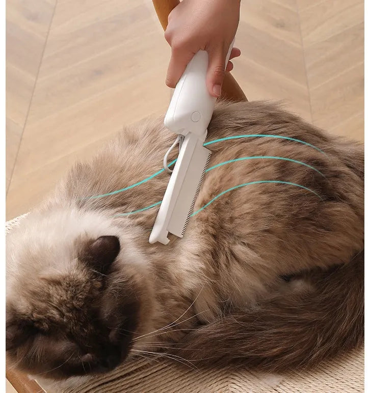 ABS plastic pet grooming brush for cats and dogs in pink and white colour options