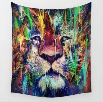Bohemian print polyester tapestry wall hanging in 150x230cm size with animal pattern