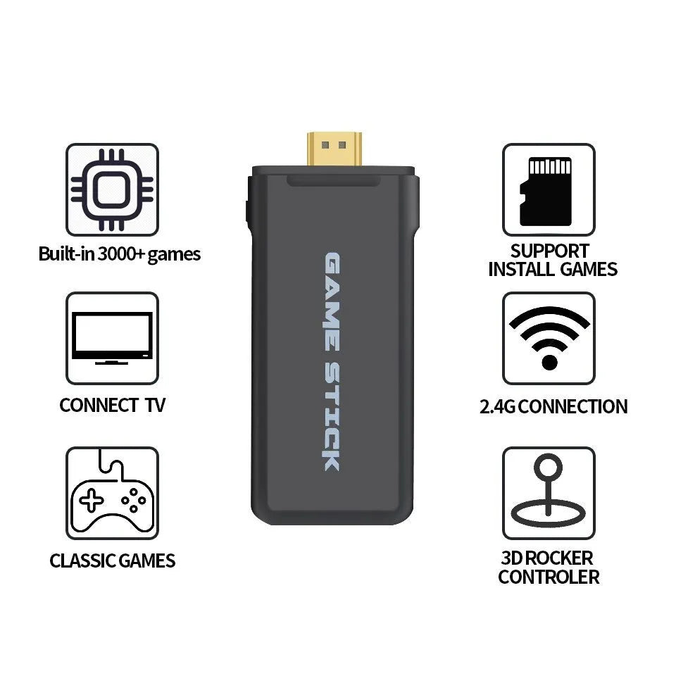 Explosive 2.4G Doubles Y2HDMAX game console with two wireless controllers and 4K HD output in Army Green
